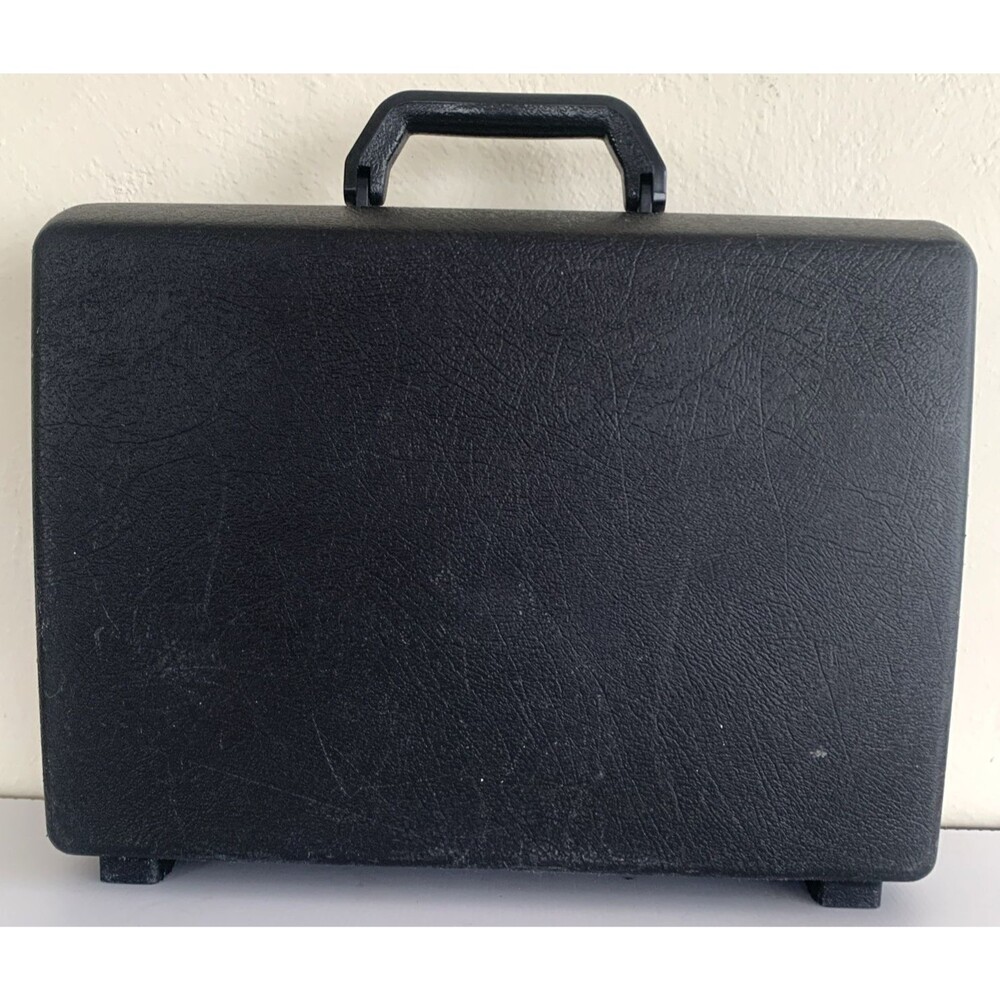 Vintage Samsonite Delegate Black Hard Shell Briefcase Attaché No Key 18"x14"x6"